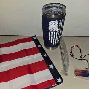 American Flag Accessories (Travel Mug, Bandana, Bracelet, Key Chain)